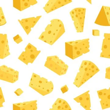 Cheese seamless pattern. Stock Illustration