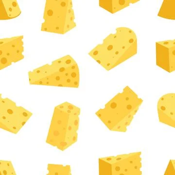 Cheese seamless pattern. Illustrazione stock