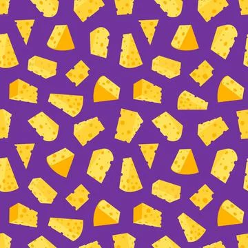 Cheese seamless pattern Stock Illustration