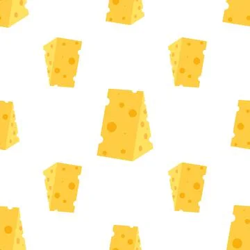Cheese seamless pattern Stock Illustration