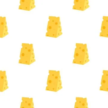 Cheese seamless pattern Stock Illustration