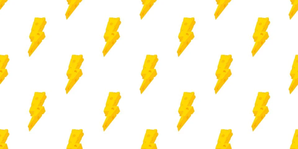 Cheese Seamless pattern vector Thunder butter isolated wallpaper background Illustrazione stock