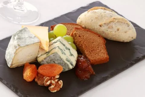 Cheese selection appetizer starter Stock Photos