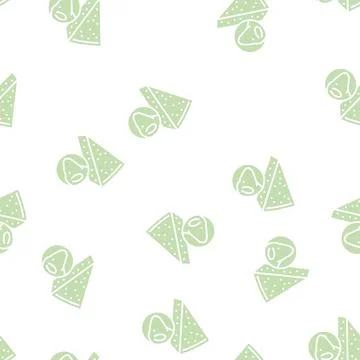Cheese sheep glyph seamless pattern Stock Illustration