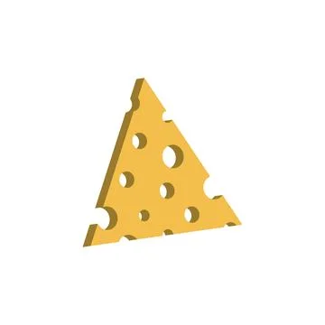 Cheese slice icon 스톡 일러스트