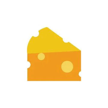 Cheese slice icon. Simple color illustration elements of dairy product icons for Stock-Illustration