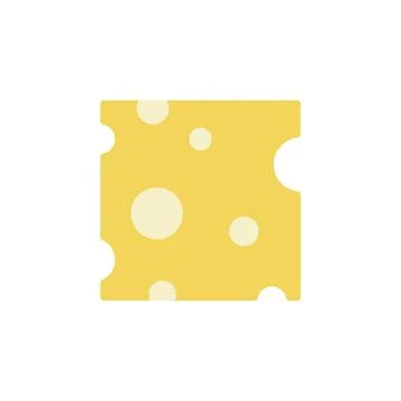 Cheese slice icon. Simple color illustration elements of dairy product icons for 스톡 일러스트