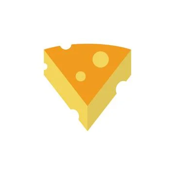 Cheese slice icon. Simple color illustration elements of dairy product icons for 스톡 일러스트