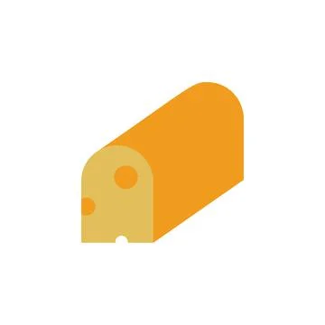 Cheese slice icon. Simple color illustration elements of dairy product icons for Illustrazione stock
