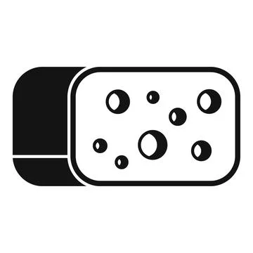 Cheese slice icon, simple style Stock Illustration