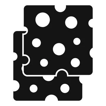 Cheese slice icon simple vector. Milk production Stockillustratie