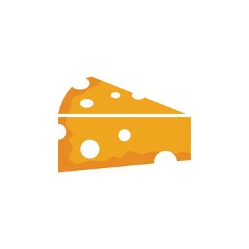 Cheese slice icon vector Stock Illustration
