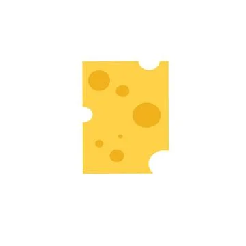 .Cheese slice isolated on white background. Dairy products. vector illustration Stock Illustration