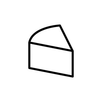 Cheese slice, Mozzarella icon. Simple line, outline illustration elements of 스톡 일러스트