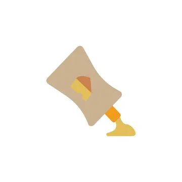 Cheese slice, paste icon. Simple color illustration elements of dairy product Stock Illustration