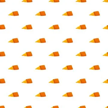 Cheese slice pattern seamless repeating background design Stock Illustration
