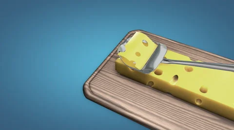 Cheese slicer slow motion Stock Footage 67412556