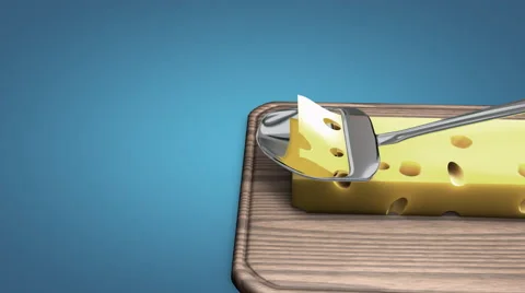 Cheese slicer slow motion Stock Footage 67848378