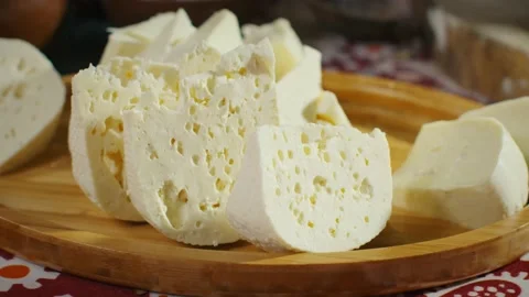 Cheese slices Stock Footage 138127109