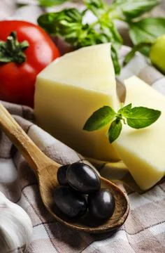 Cheese Slices Foto stock
