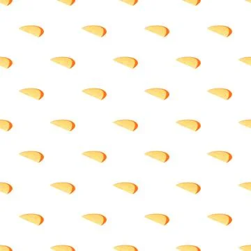 Cheese slices repeating pattern on white background 스톡 일러스트