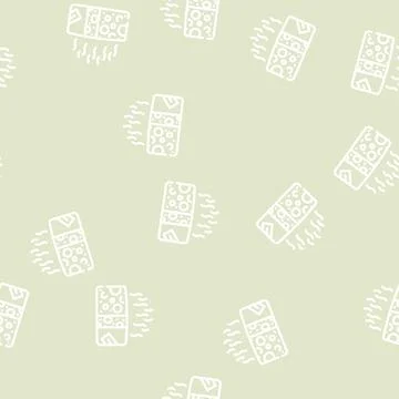 Cheese smell line vector seamless pattern line Stock Illustration