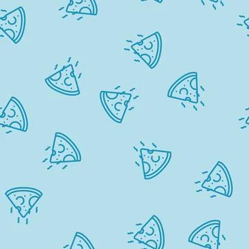 Cheese smoked line vector seamless pattern Stock Illustration