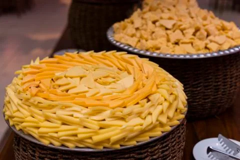 Cheese snack table for event Stock Photos