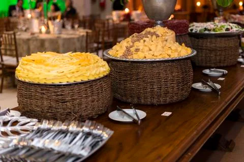 Cheese snack table for event Stock Photos