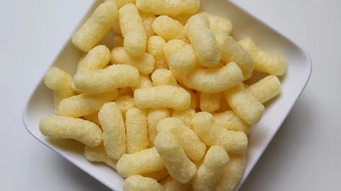Cheese snacks from above Stock Footage 95046123