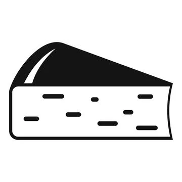 Cheese soft icon, simple style Stock Illustration