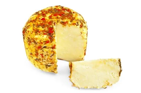 Cheese with spices Stock Photos