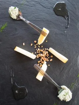 Cheese tasting tray Stock-Fotos