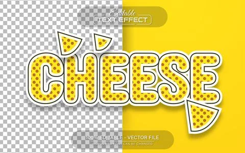 Cheese text effect style editable Stock Illustration