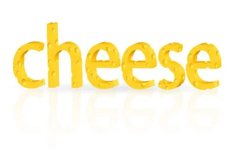Cheese text Stock Illustration