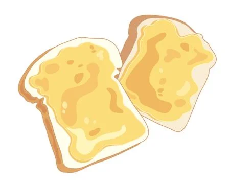 Cheese on toast Stock Illustration