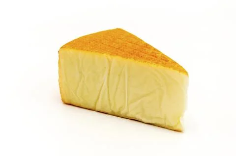 Cheese triangle isolated on white background Stock Photos