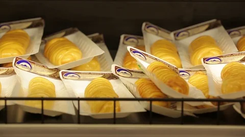 Cheese in a vacuum package, close-up Stock Footage 75346790