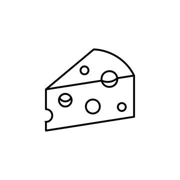 Cheese vector icon. Food icon line style Stock Illustration