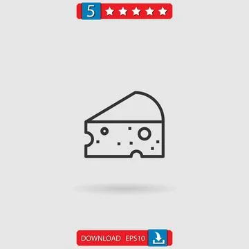Cheese vector icon Stock Illustration
