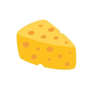 Cheese vector icon isolated on white background. Flat style. Stock Illustration