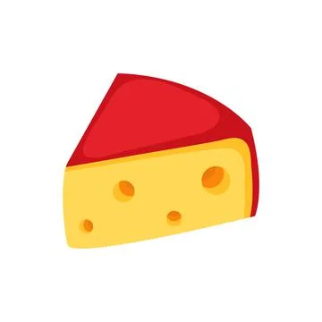 Cheese vector icon isolated on white background. Flat yellow milk food symbol Stock Illustration