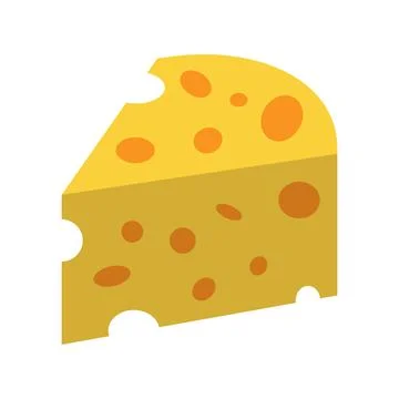 Cheese vector icon isolated on white background Stock Illustration