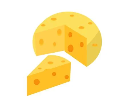 Cheese vector illustration on white Stock Illustration