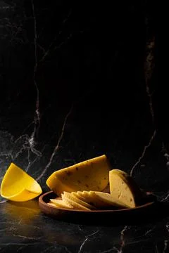 Cheese with walnuts Stock Photos