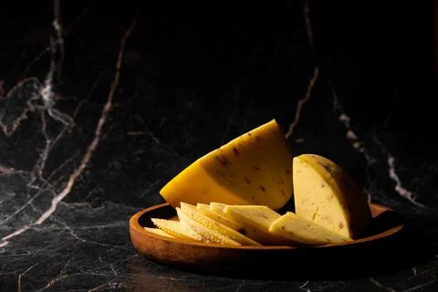 Cheese with walnuts Stock Photos