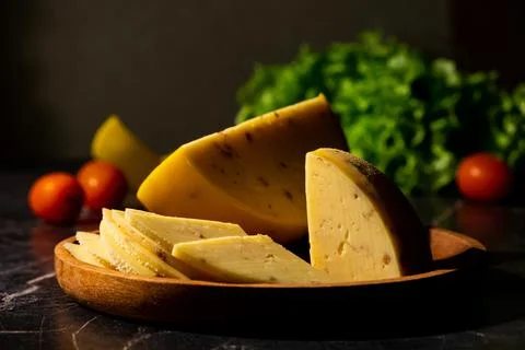 Cheese with walnuts Stock Photos