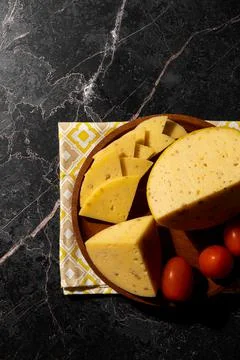 Cheese with walnuts Stock Photos