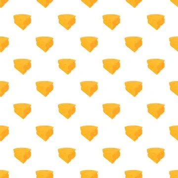 Cheese wedges creating a seamless pattern background 库存插图