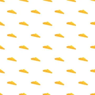 Cheese wedges seamless pattern with dairy food Illustrazione stock